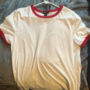 Red/white forever 21 short sleeve t shirt